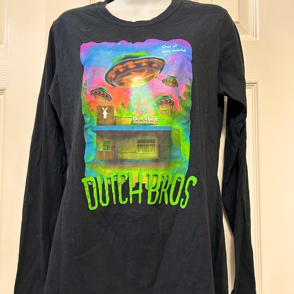 Dutch Bros Out of this World, long sleeve T-shirt, small unisex - Picture 1 of 5